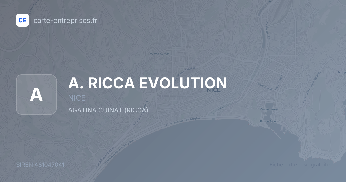 A. RICCA EVOLUTION — 481047041 — fiche entreprise