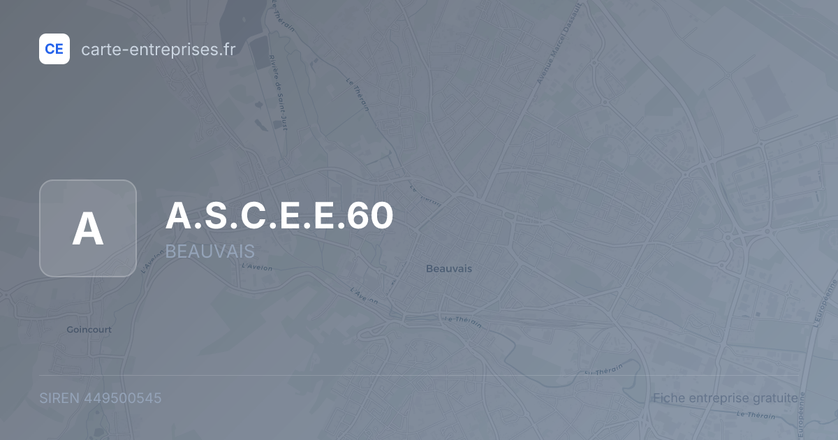 A.S.C.E.E.60 — 449500545 — fiche entreprise