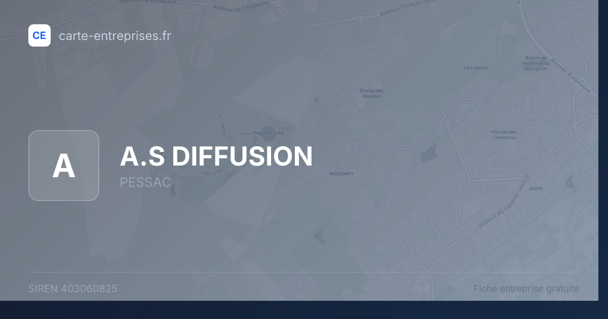 A.S DIFFUSION — 403060825 — fiche entreprise