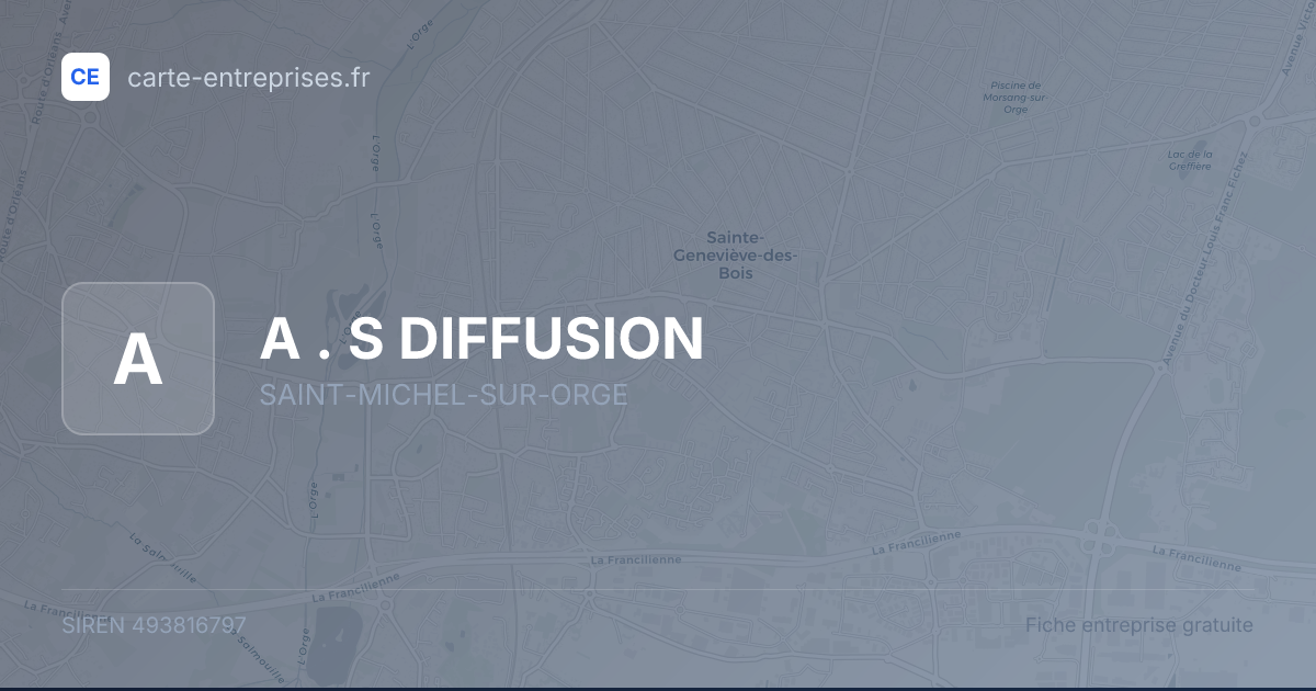 A . S  DIFFUSION — 493816797 — fiche entreprise