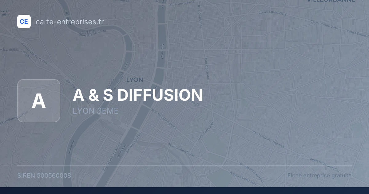 A & S DIFFUSION — 500560008 — fiche entreprise