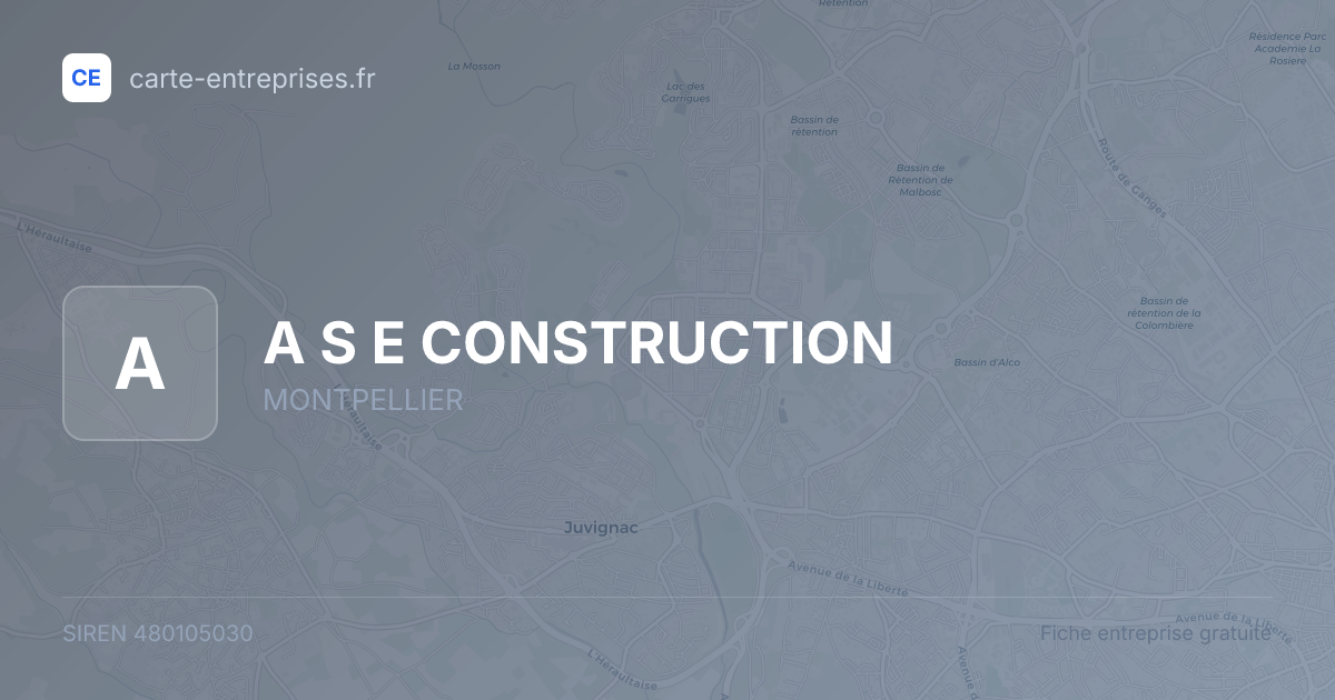 A S E CONSTRUCTION — 480105030 — fiche entreprise