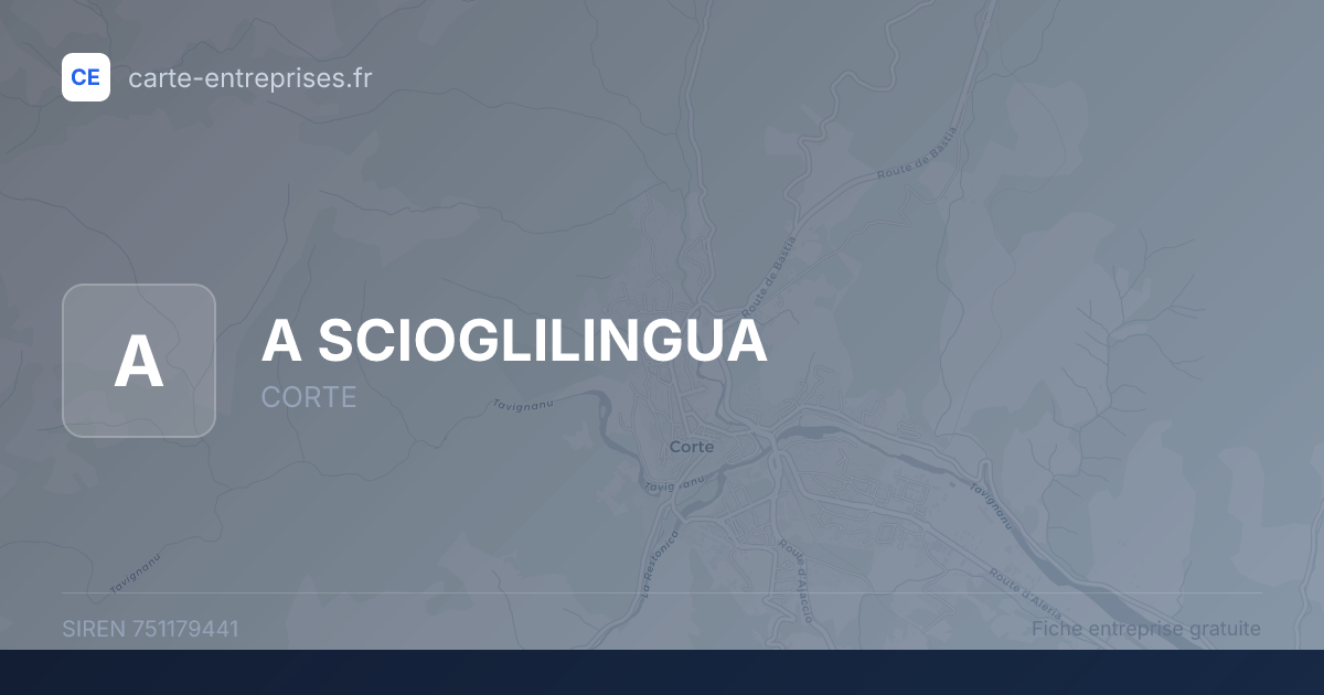 A SCIOGLILINGUA — 751179441 — fiche entreprise