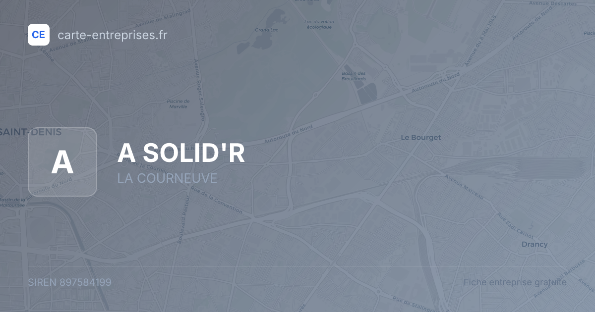 A SOLID'R — 897584199 — fiche entreprise