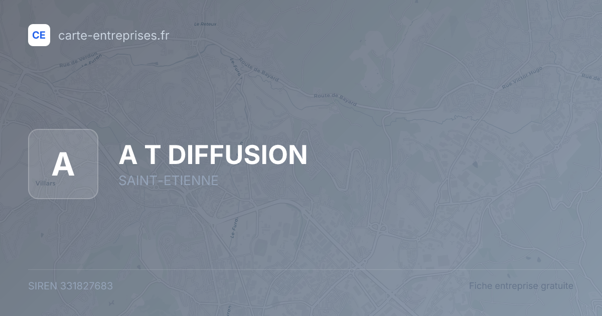 A T DIFFUSION — 331827683 — fiche entreprise
