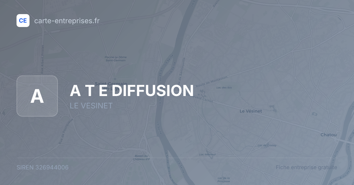 A T E DIFFUSION — 326944006 — fiche entreprise