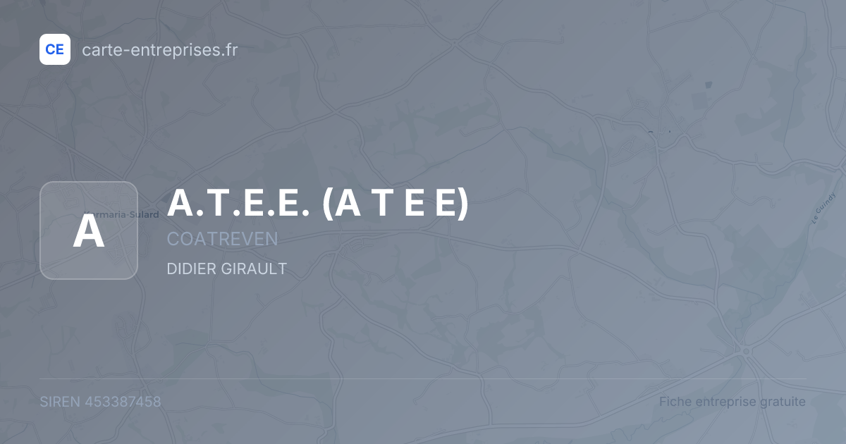 A.T.E.E. (A T E E) — 453387458 — fiche entreprise