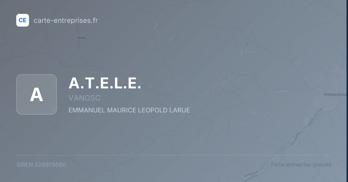 A.T.E.L.E. — 528979560 — fiche entreprise