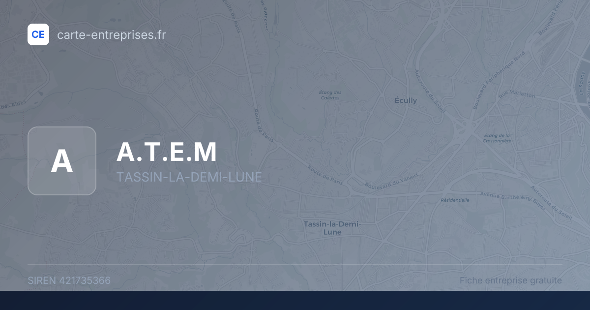A.T.E.M — 421735366 — fiche entreprise