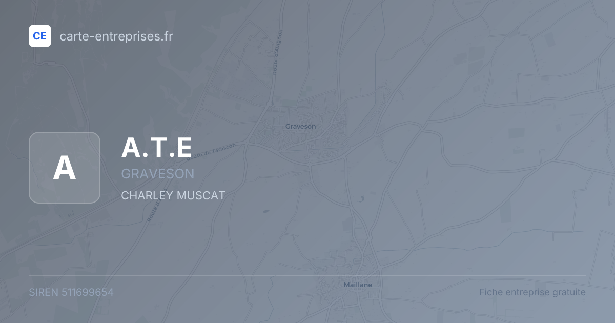 A.T.E — 511699654 — fiche entreprise