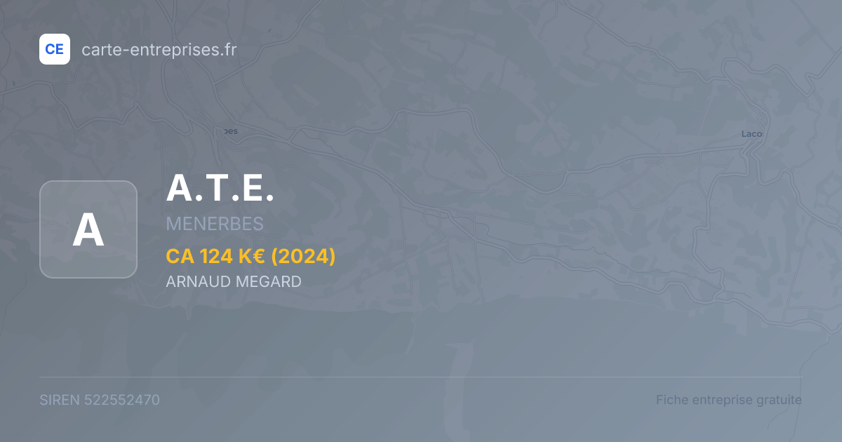 A.T.E. — 522552470 — fiche entreprise