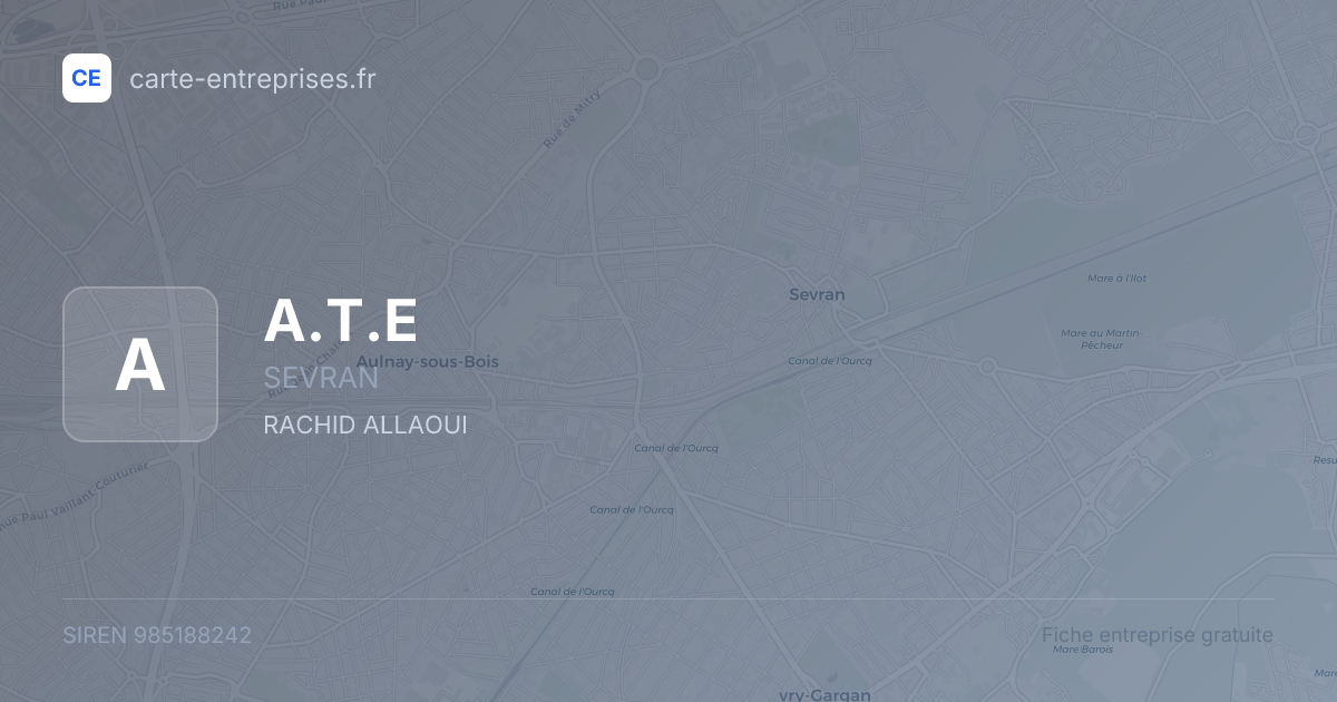 A.T.E — 985188242 — fiche entreprise