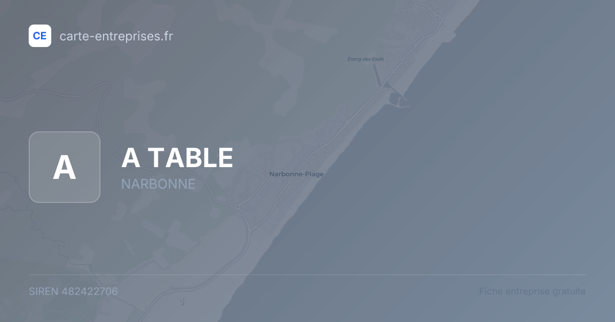 A TABLE — 482422706 — fiche entreprise