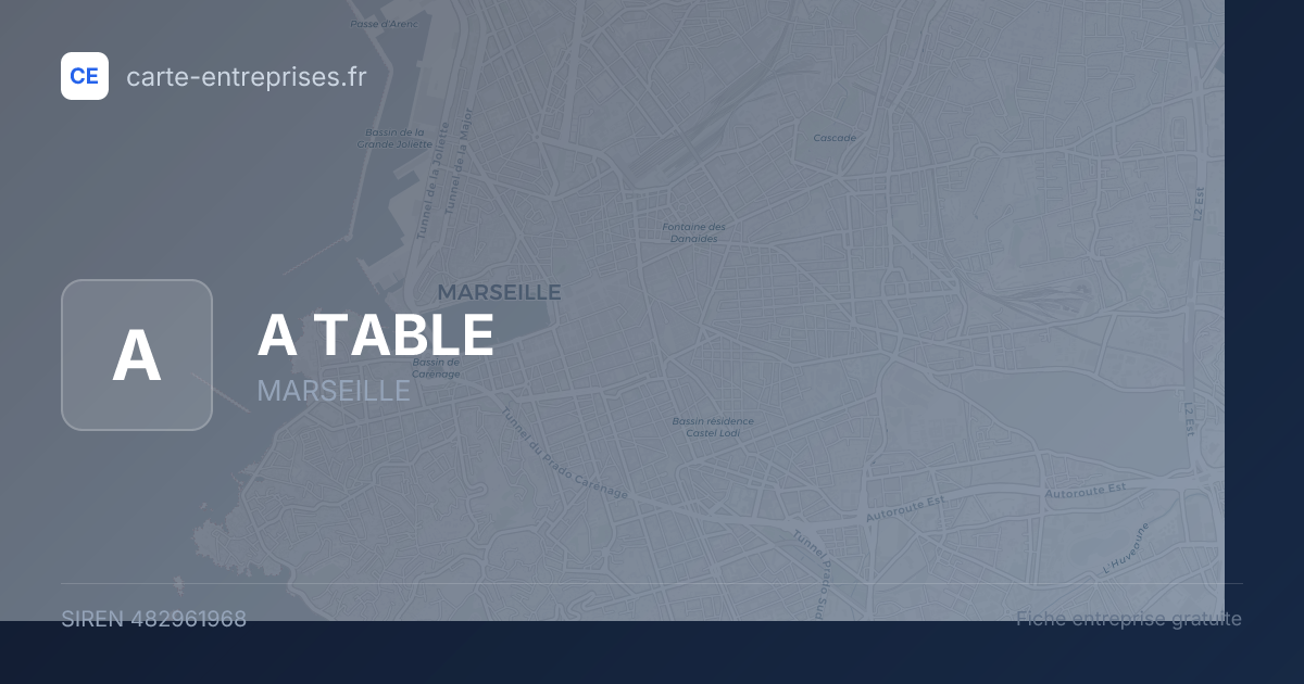 A TABLE — 482961968 — fiche entreprise