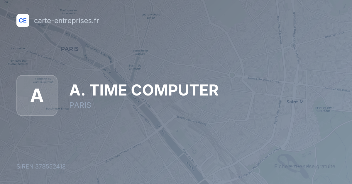 A. TIME COMPUTER — 378552418 — fiche entreprise