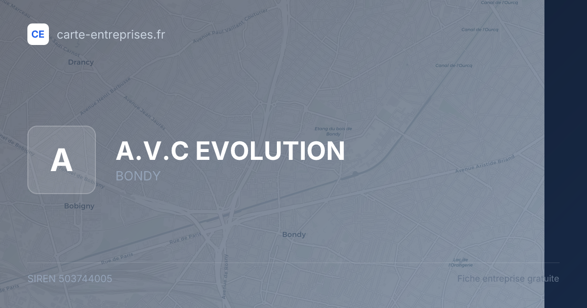 A.V.C EVOLUTION — 503744005 — fiche entreprise