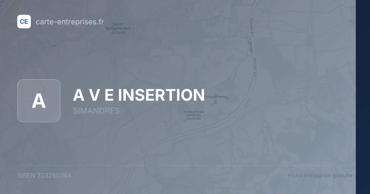 A V E INSERTION — 398260364 — fiche entreprise