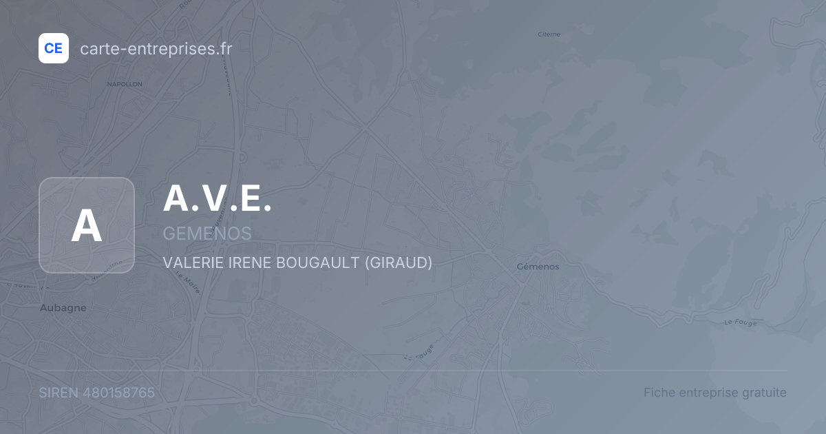 A.V.E. — 480158765 — fiche entreprise