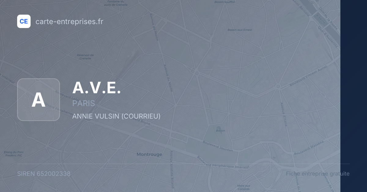 A.V.E. — 652002338 — fiche entreprise