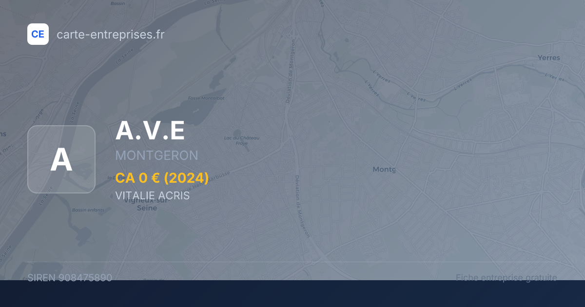 A.V.E — 908475890 — fiche entreprise