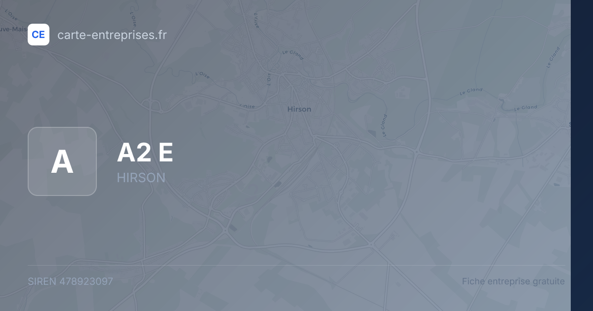 A2 E — 478923097 — fiche entreprise