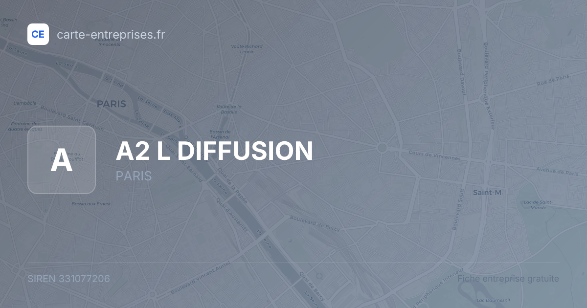 A2 L DIFFUSION — 331077206 — fiche entreprise