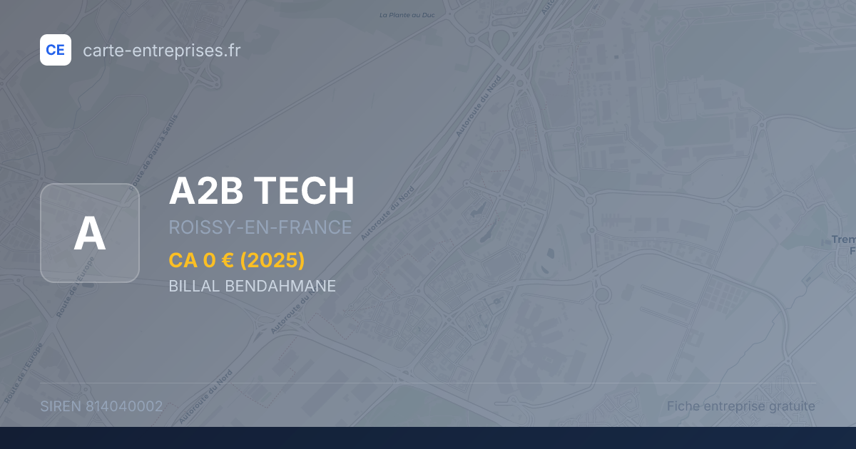 A2B TECH — 814040002 — fiche entreprise