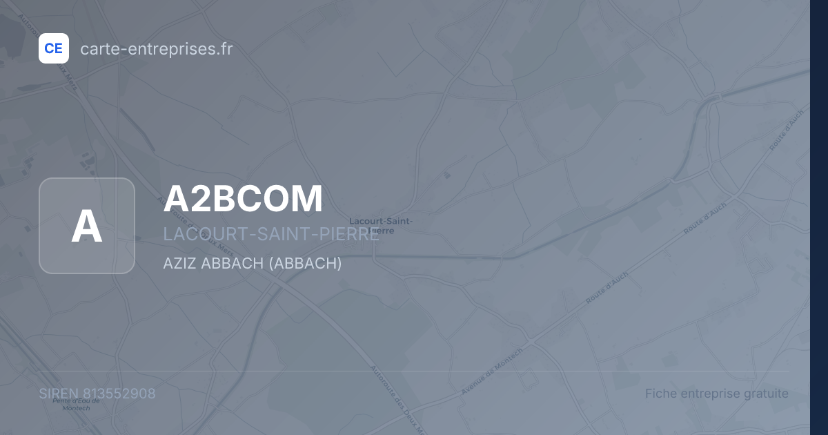 A2BCOM — 813552908 — fiche entreprise