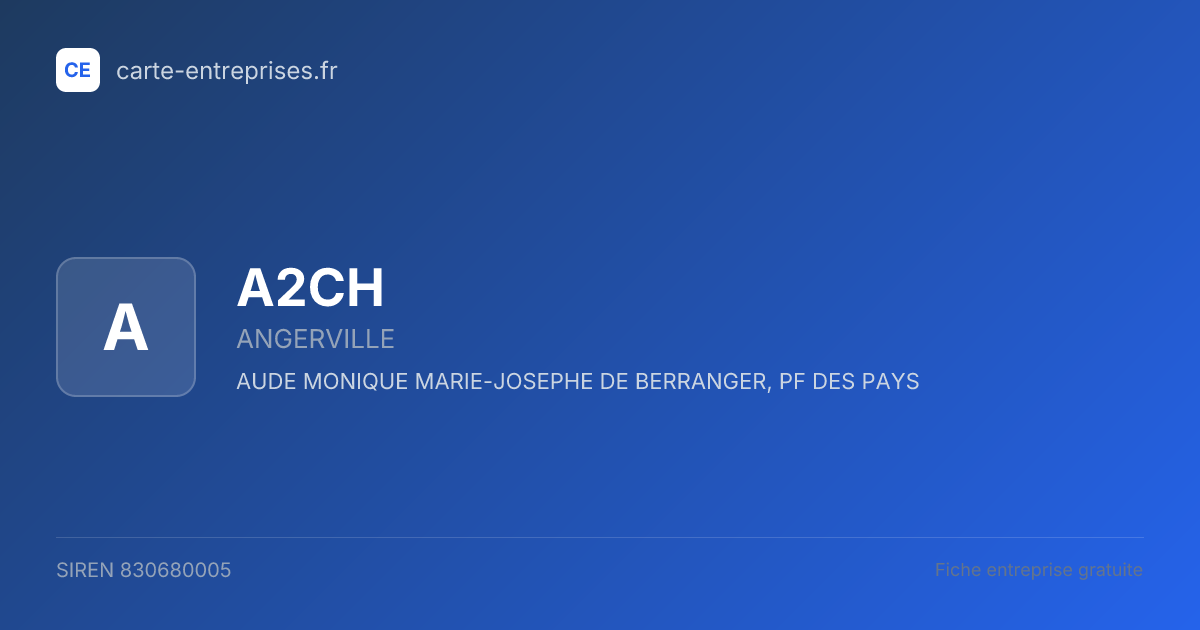 A2CH — 830680005 — fiche entreprise