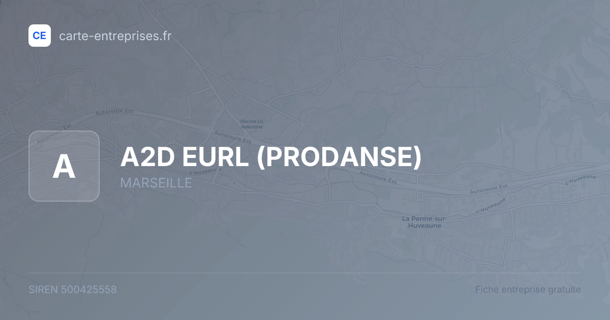 A2D EURL (PRODANSE) — 500425558 — fiche entreprise