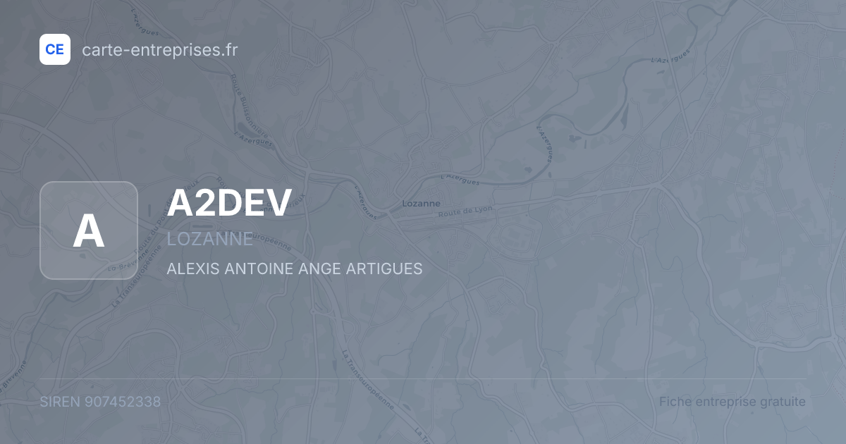A2DEV — 907452338 — fiche entreprise