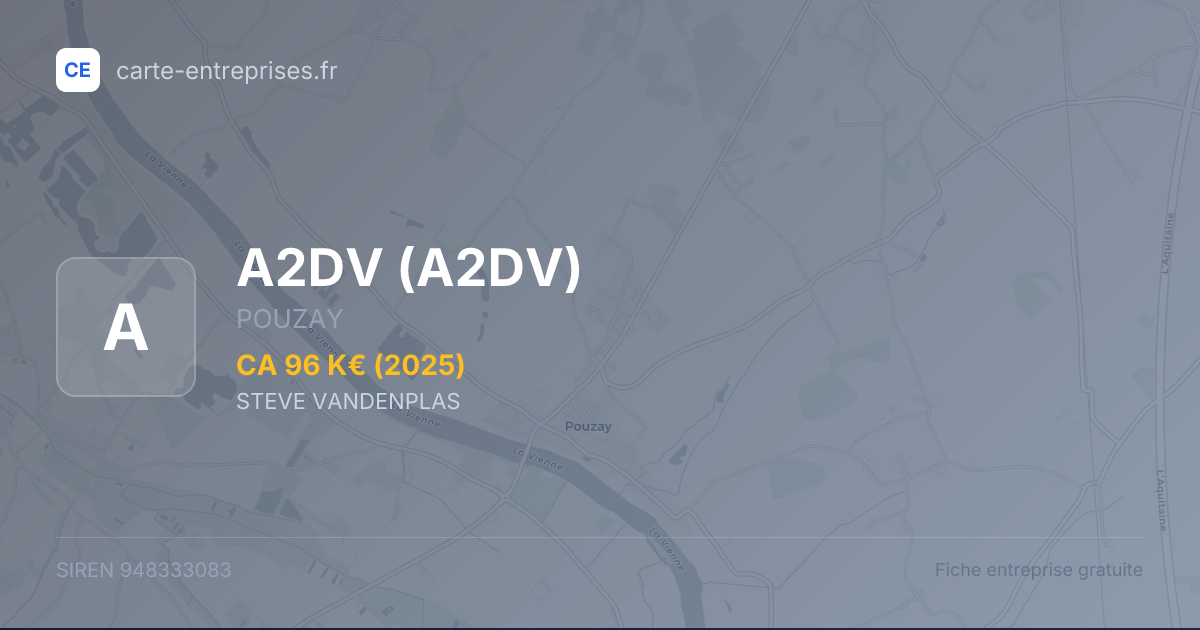 A2DV — 948333083 — fiche entreprise
