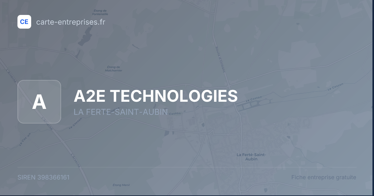 A2E TECHNOLOGIES — 398366161 — fiche entreprise