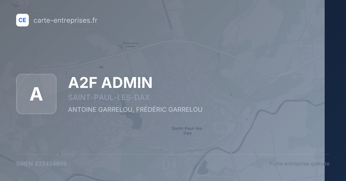 A2F ADMIN — 933424699 — fiche entreprise