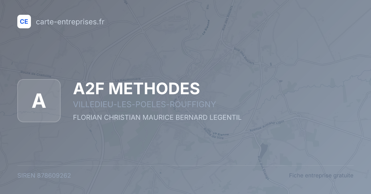 A2F METHODES — 878609262 — fiche entreprise