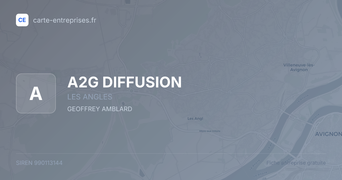 A2G DIFFUSION — 990113144 — fiche entreprise