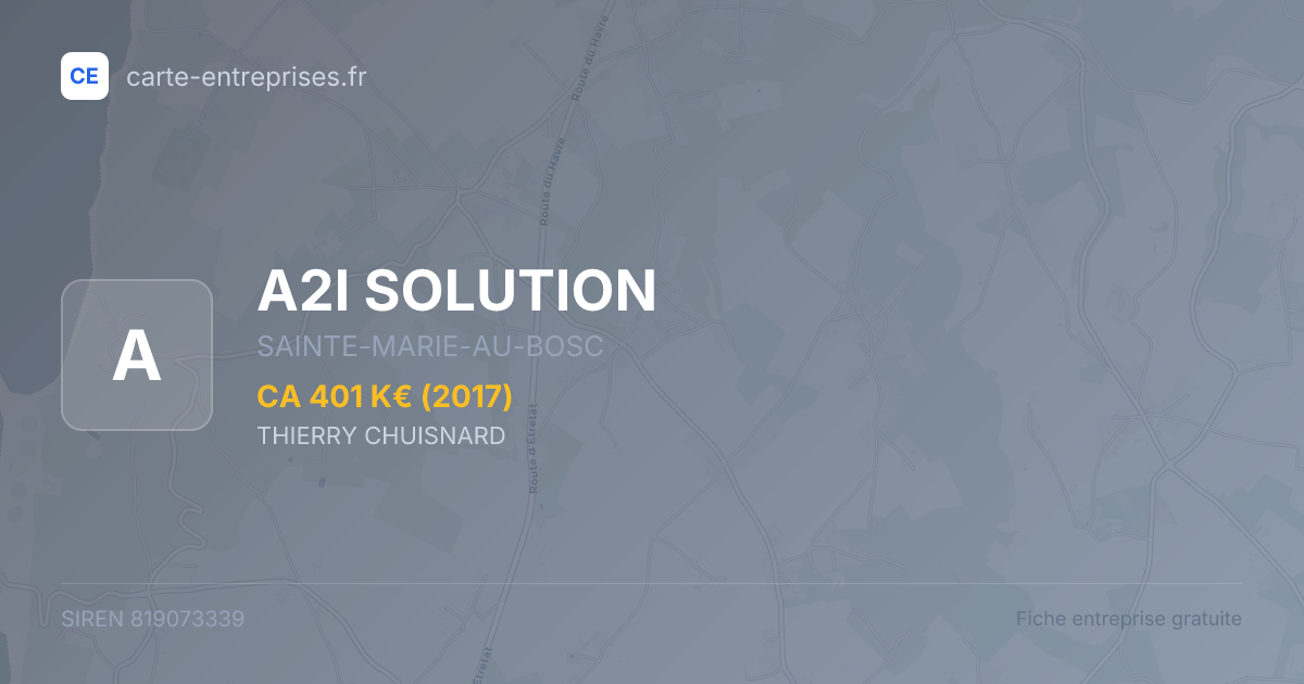 A2I SOLUTION — 819073339 — fiche entreprise