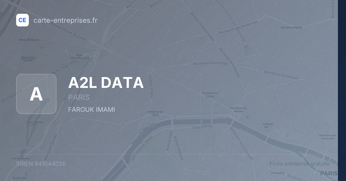 A2L DATA — 941044026 — fiche entreprise