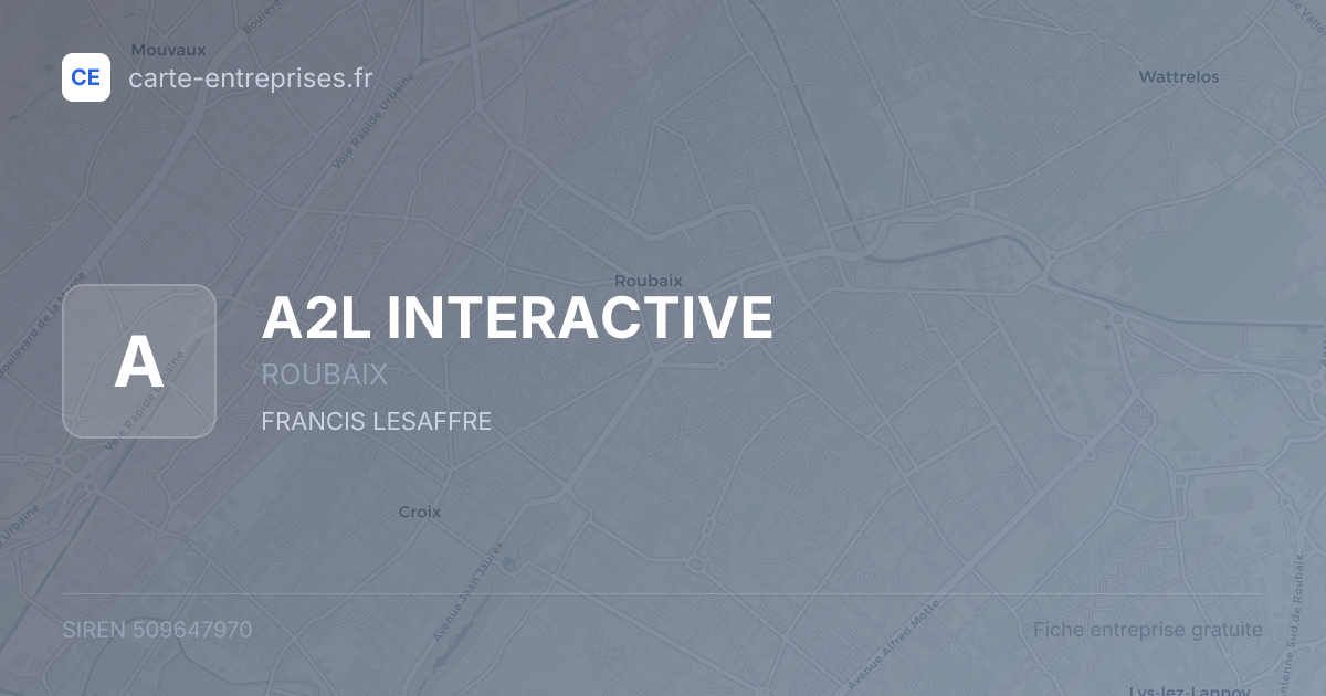 A2L INTERACTIVE — 509647970 — fiche entreprise