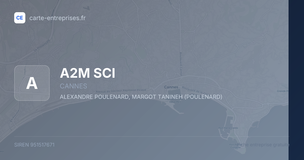 A2M SCI — 951517671 — fiche entreprise
