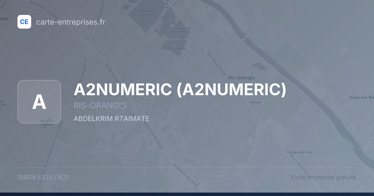 A2NUMERIC — 832421671 — fiche entreprise