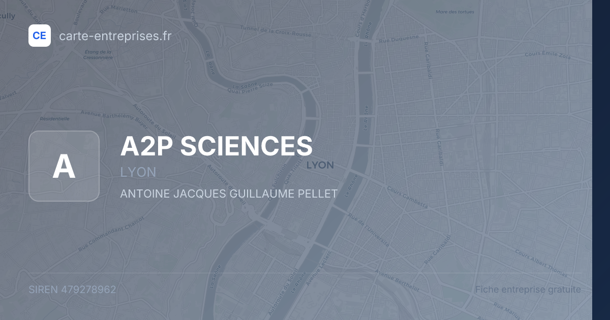 A2P SCIENCES — 479278962 — fiche entreprise