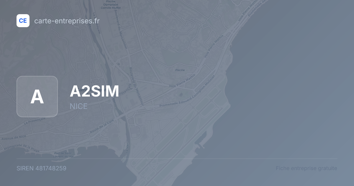 A2SIM — 481748259 — fiche entreprise