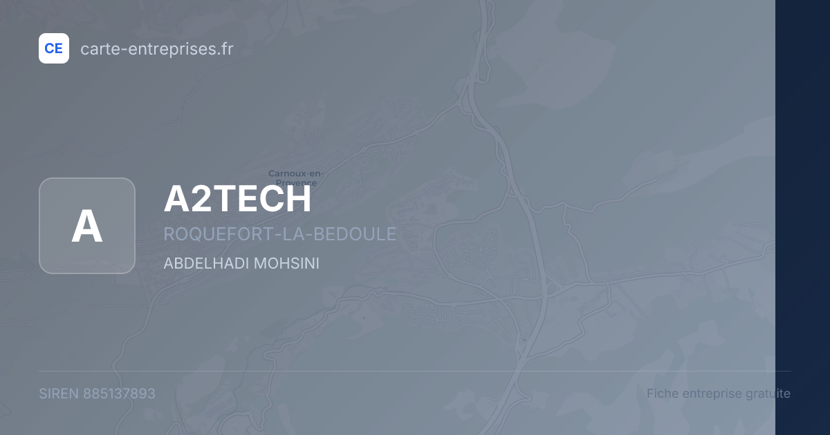 A2TECH — 885137893 — fiche entreprise