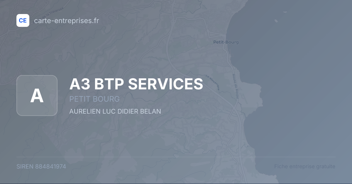 A3 BTP SERVICES — 884841974 — fiche entreprise