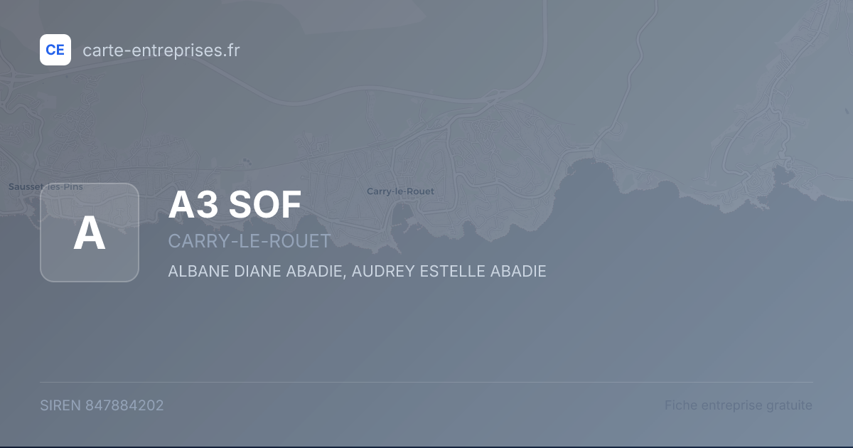 A3 SOF — 847884202 — fiche entreprise