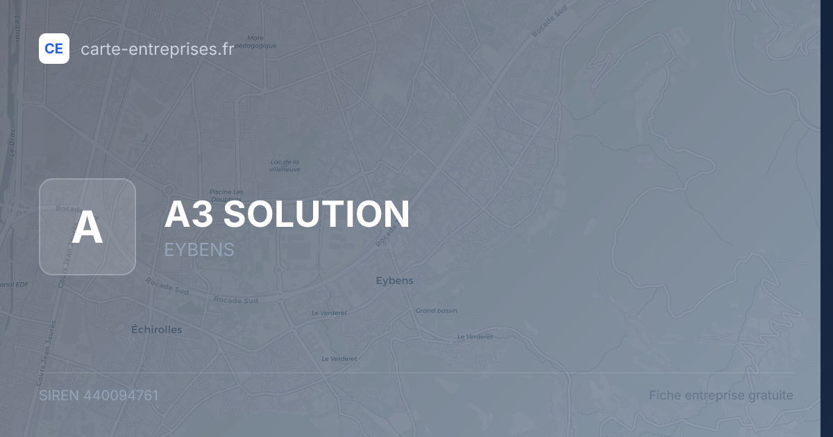 A3 SOLUTION — 440094761 — fiche entreprise