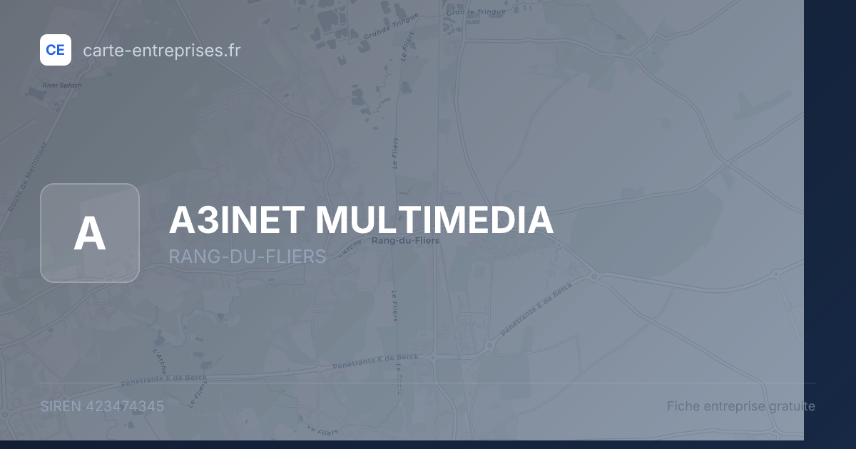 A3INET MULTIMEDIA — 423474345 — fiche entreprise