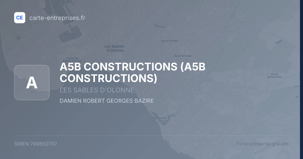 A5B CONSTRUCTIONS — 749850707 — fiche entreprise