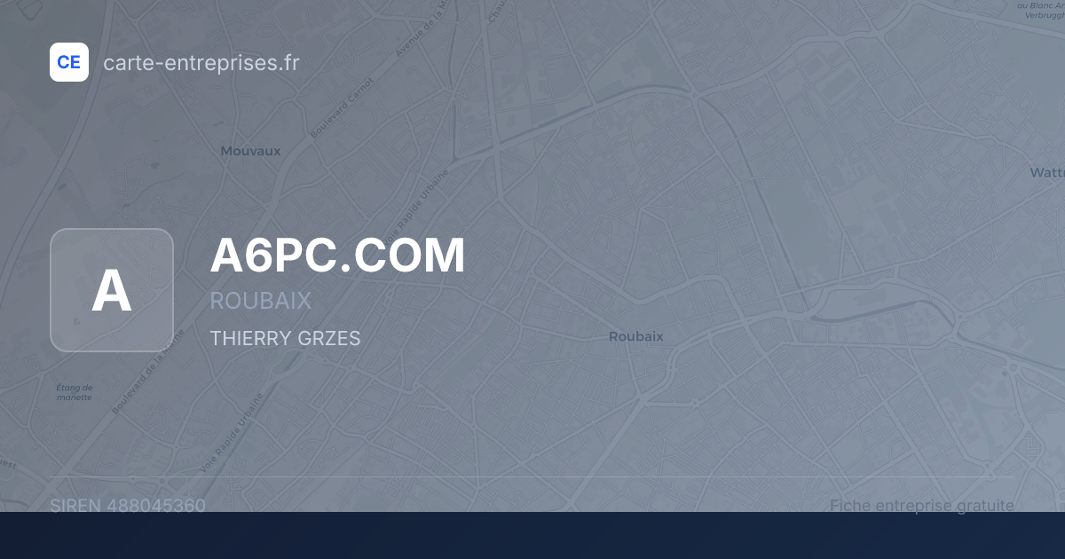 A6PC.COM — 488045360 — fiche entreprise